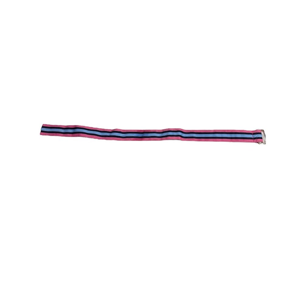 Polo Ralph Lauren XS Belt Multicolor Stripe Grosgrain Fabric Gold Buckle 26.5"